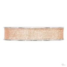  Szalag csillogós, textil, 15 mm x 30 m, rózsaszín dekorációs kellék