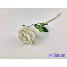  Szálas bársony rózsa 48 cm - Fehér dekoráció