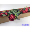  Szálas bársony rózsa 76 cm - Piros