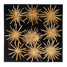  Szalmacsillagok 9 cm átmérő natúr 9 darab karácsonyi dekoráció