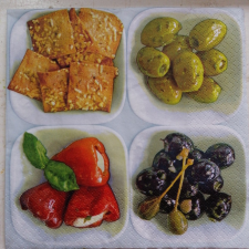Szalvéta - Antipasti mintás szalvéta