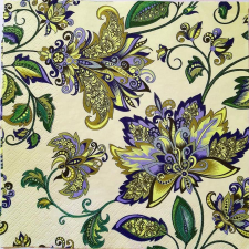  Szalvéta - kék-sárga papírárú, csomagoló és tárolóeszköz