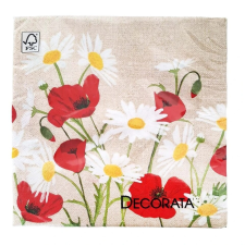  Szalvéta pipacs 33x33cm 20db party kellék