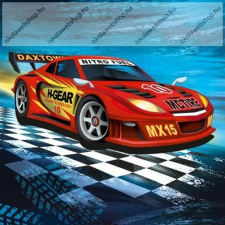 Szalvéta, Super Racer/Autós, 3 rétegű, 33x33 cm, 1 db papírárú, csomagoló és tárolóeszköz