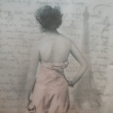  Szalvéta - Vintage lady dekorációs kellék