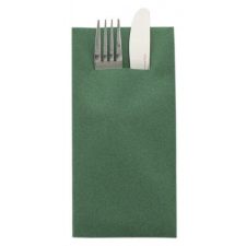 Szalvéták POCKET evőeszközökhöz, Linclass sötétzöld / 40 x 40 cm / 12 db papírárú, csomagoló és tárolóeszköz