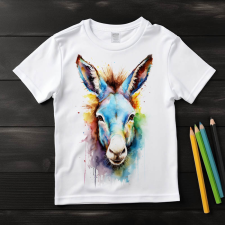  Szamár póló (Gyerek)(Színes) gyerek póló