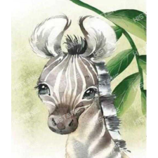 Számfestő Aranyos Zebrakölyök - gyémántszemes kirakó kreatív és készségfejlesztő