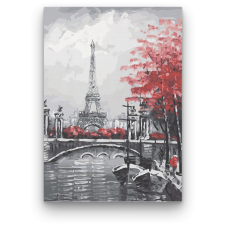 Számfestő Eiffel Torony a Folyóról - számfestő készlet kreatív és készségfejlesztő
