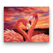 Számfestő Flamingó pár - számfestő készlet kreatív és készségfejlesztő
