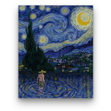 Számfestő Fürdőzés éjjel - számfestő készlet kreatív és készségfejlesztő