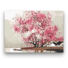 Számfestő Gyönyörű Cseresznyevirág - számfestő készlet kreatív és készségfejlesztő