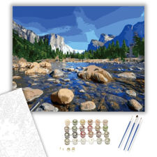 Számfestő.hu A hegyi horizont - számfestő készlet – 40×50 cm (Keretre feszítve) kreatív és készségfejlesztő