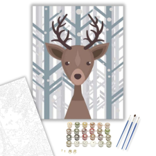 Számfestő.hu Agancsos szarvas - számfestő készlet – 40×50 cm (Keretre feszítve) kreatív és készségfejlesztő