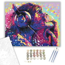 Számfestő.hu Állati Zene - számfestő készlet – 40×50 cm (Keretre feszítve) kreatív és készségfejlesztő