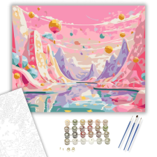 Számfestő.hu Álomvilág Lebegő Formákkal - számfestő készlet – 40×50 cm (Keretre feszítve) kreatív és készségfejlesztő