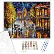 Számfestő.hu Angol Esti Utcakép - számfestő készlet – 40×50 cm (Keretre feszítve) kreatív és készségfejlesztő