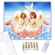 Számfestő.hu Angyalok tenyérben - számfestő készlet – 40×50 cm (Keretre feszítve) kreatív és készségfejlesztő