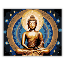 Számfestő.hu Arany Buddha Kozmikus Háttérrel - számfestő készlet kreatív és készségfejlesztő