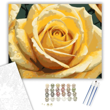 Számfestő.hu Aranyló Sárga Rózsa - számfestő készlet – 50×60 cm (Keret nélkül) kreatív és készségfejlesztő