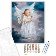 Számfestő.hu Aranyos kisangyal - számfestő készlet – 40×50 cm (Keretre feszítve) kreatív és készségfejlesztő