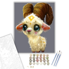 Számfestő.hu Aranyos kiskecske - számfestő készlet – 40×50 cm (Keretre feszítve) kreatív és készségfejlesztő