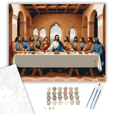 Számfestő.hu Az Utolsó Vacsora - számfestő készlet – 50×60 cm (Keretre feszítve) kreatív és készségfejlesztő