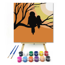 Számfestő.hu Baglyok - gyerek számfestő készlet – 30×30 cm (Keret nélkül) kreatív és készségfejlesztő