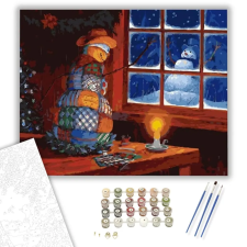 Számfestő.hu Baráti üdvözlet - számfestő készlet – 80×100 cm (Keretre feszítve) kreatív és készségfejlesztő