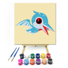 Számfestő.hu Bébi Sárkány - gyerek számfestő készlet – 30×30 cm (Keret nélkül) kreatív és készségfejlesztő