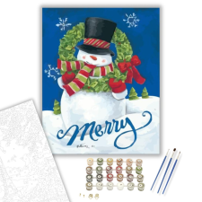 Számfestő.hu Boldog karácsonyt - számfestő készlet – 40×50 cm (Keretre feszítve) kreatív és készségfejlesztő