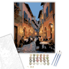 Számfestő.hu Bolognai Esti Hangulat - számfestő készlet – 40×50 cm (Keretre feszítve) kreatív és készségfejlesztő