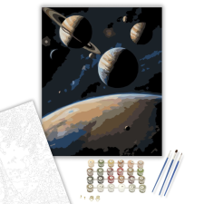 Számfestő.hu Bolygók Különleges Sora - számfestő készlet – 40×50 cm (Keretre feszítve) kreatív és készségfejlesztő