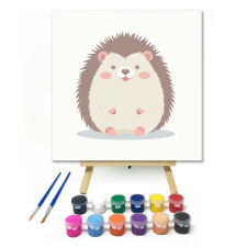 Számfestő.hu Bolyhos sündisznó - gyerek számfestő készlet – 50×50 cm (Keretre feszítve) kreatív és készségfejlesztő