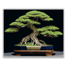Számfestő.hu Bonsai Fa Kék Edényben - számfestő készlet kreatív és készségfejlesztő
