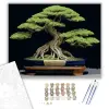 Számfestő.hu Bonsai Fa Kék Edényben - számfestő készlet – 80×100 cm (Keret nélkül)