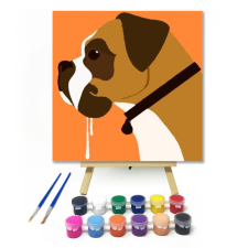 Számfestő.hu Boxer - gyerek számfestő készlet – 30×30 cm (Keret nélkül) kreatív és készségfejlesztő