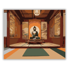 Számfestő.hu Buddha Szobor Tradicionális Japán Templomban - számfestő készlet kreatív és készségfejlesztő