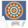Számfestő.hu Buddhista Szimbólumokkal Díszített Mandala - számfestő készlet – 80×100 cm (Keretre feszítve)