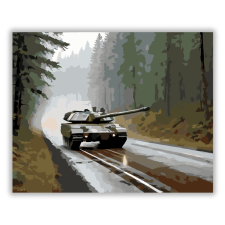 Számfestő.hu Challenger 2 Tank Erdős Úton - számfestő készlet kreatív és készségfejlesztő