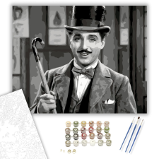Számfestő.hu Charlie Chaplin Portré - számfestő készlet – 40×50 cm (Keretre feszítve) kreatív és készségfejlesztő