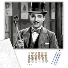 Számfestő.hu Charlie Chaplin Portré - számfestő készlet – 50×60 cm (Keretre feszítve) kreatív és készségfejlesztő