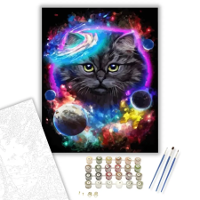 Számfestő.hu Cica a galaxisban - számfestő készlet – 50×60 cm (Keret nélkül) kreatív és készségfejlesztő