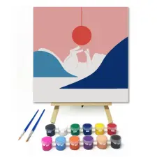 Számfestő.hu Cica Játék - gyerek számfestő készlet – 50×50 cm (Keret nélkül) kreatív és készségfejlesztő