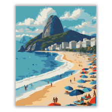 Számfestő.hu Copacabana Beach és Cukorsüveg-hegy - számfestő készlet kreatív és készségfejlesztő