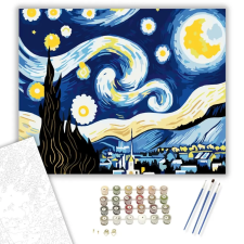 Számfestő.hu Csillagos Éjszaka Fantázia - számfestő készlet – 80×100 cm (Keret nélkül) kreatív és készségfejlesztő