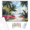 Számfestő.hu Csodálatos tengerpart - számfestő készlet – 40×50 cm (Keretre feszítve)