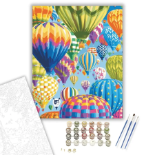 Számfestő.hu Csodaszép hőlégballonok - számfestő készlet – 80×100 cm (Keret nélkül) kreatív és készségfejlesztő