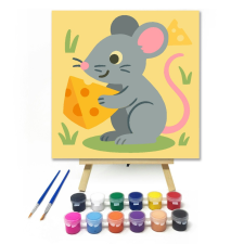 Számfestő.hu Cuki Egérke Sajttal - gyerek számfestő készlet kreatív és készségfejlesztő