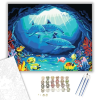 Számfestő.hu Delfinek a Barlangnál - számfestő készlet – 80×100 cm (Keretre feszítve)